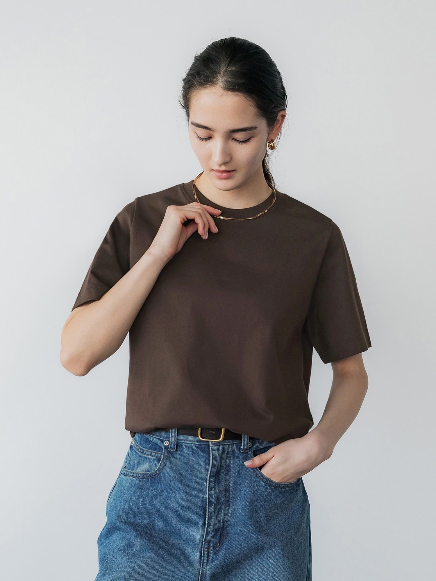 る〜か　ブラウン crewre online store / ドライコンフォートカラーTシャツ