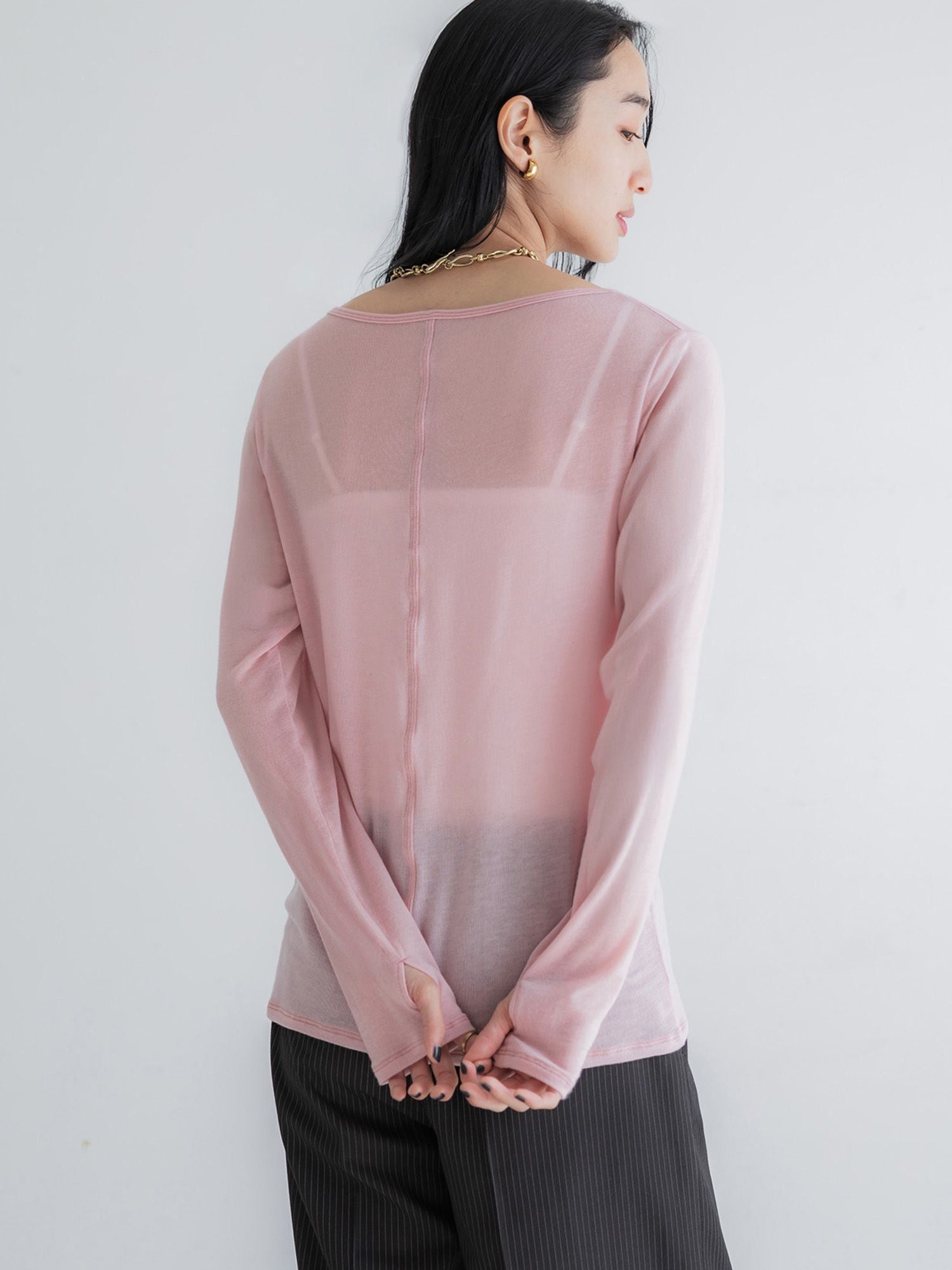 crewre online store / シルクブレンドボートネックロンT