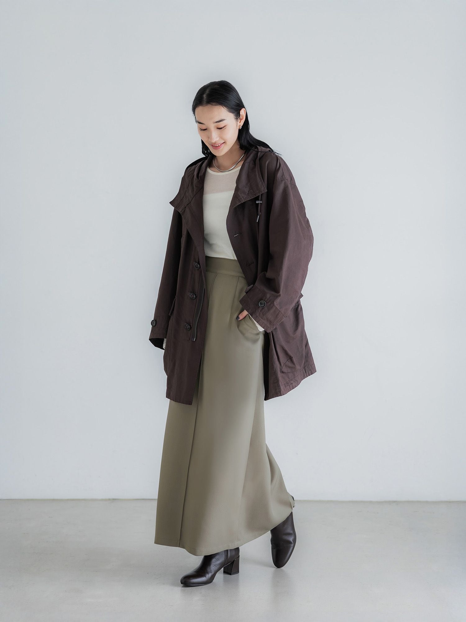 crewre online store / シルクブレンドボートネックロンT