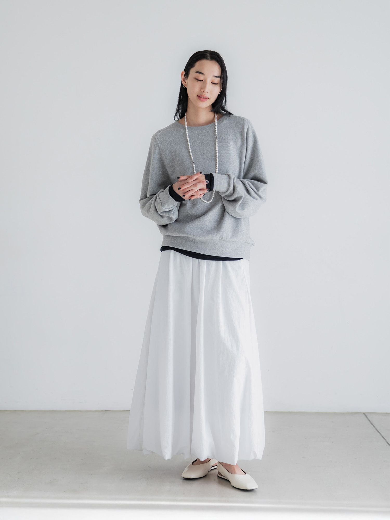 crewre online store / シルクブレンドボートネックロンT