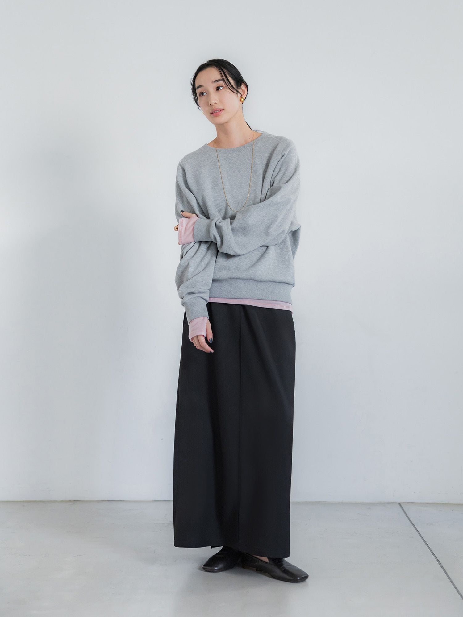 crewre online store / シルクブレンドボートネックロンT