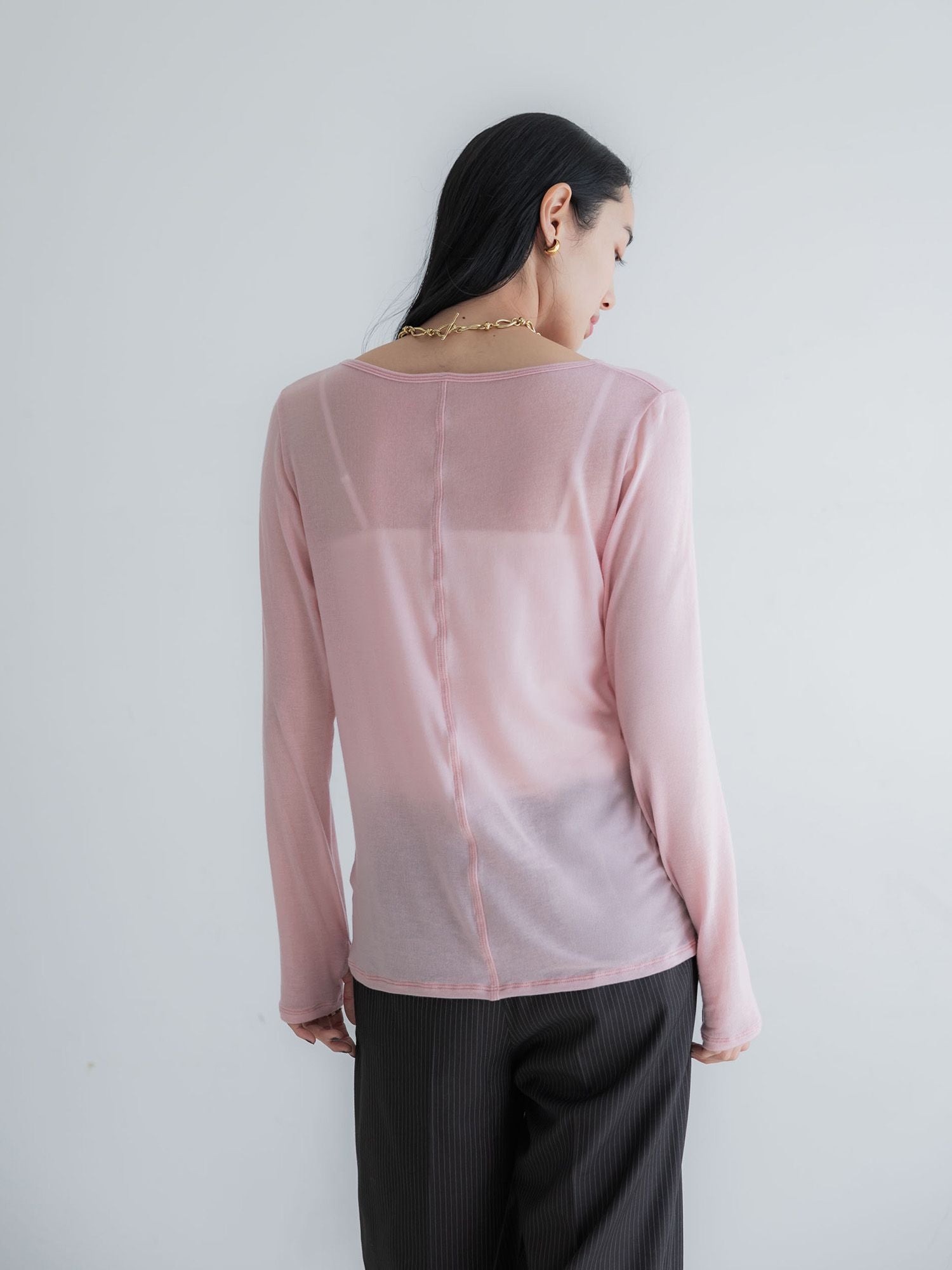 crewre online store / シルクブレンドボートネックロンT