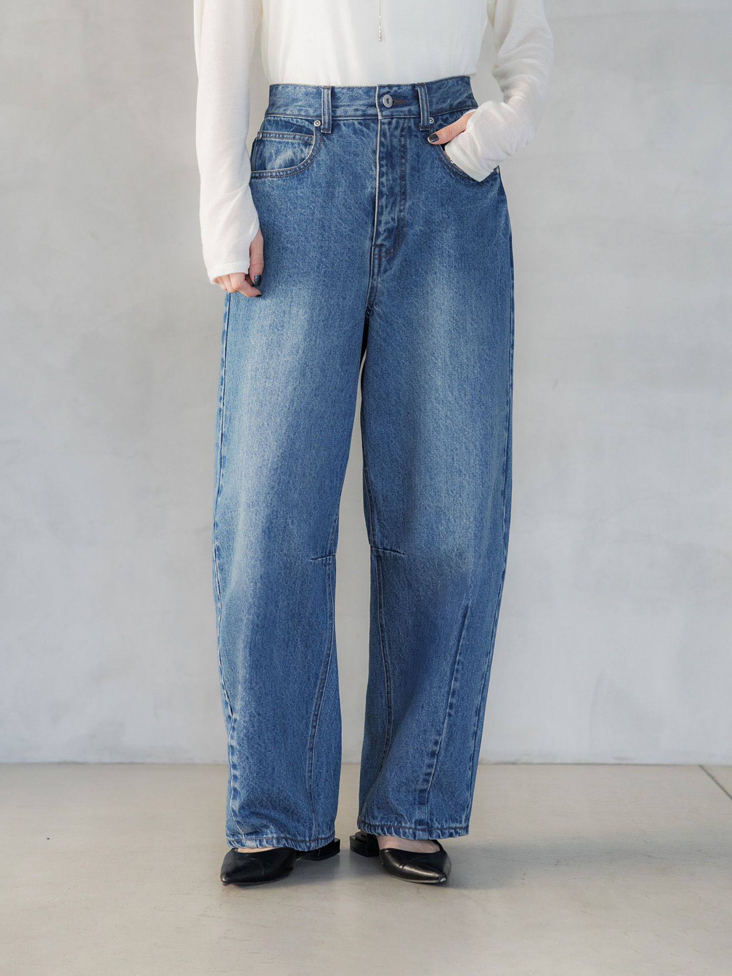 crewre online store / ソフトカーヴィーデニムパンツ
