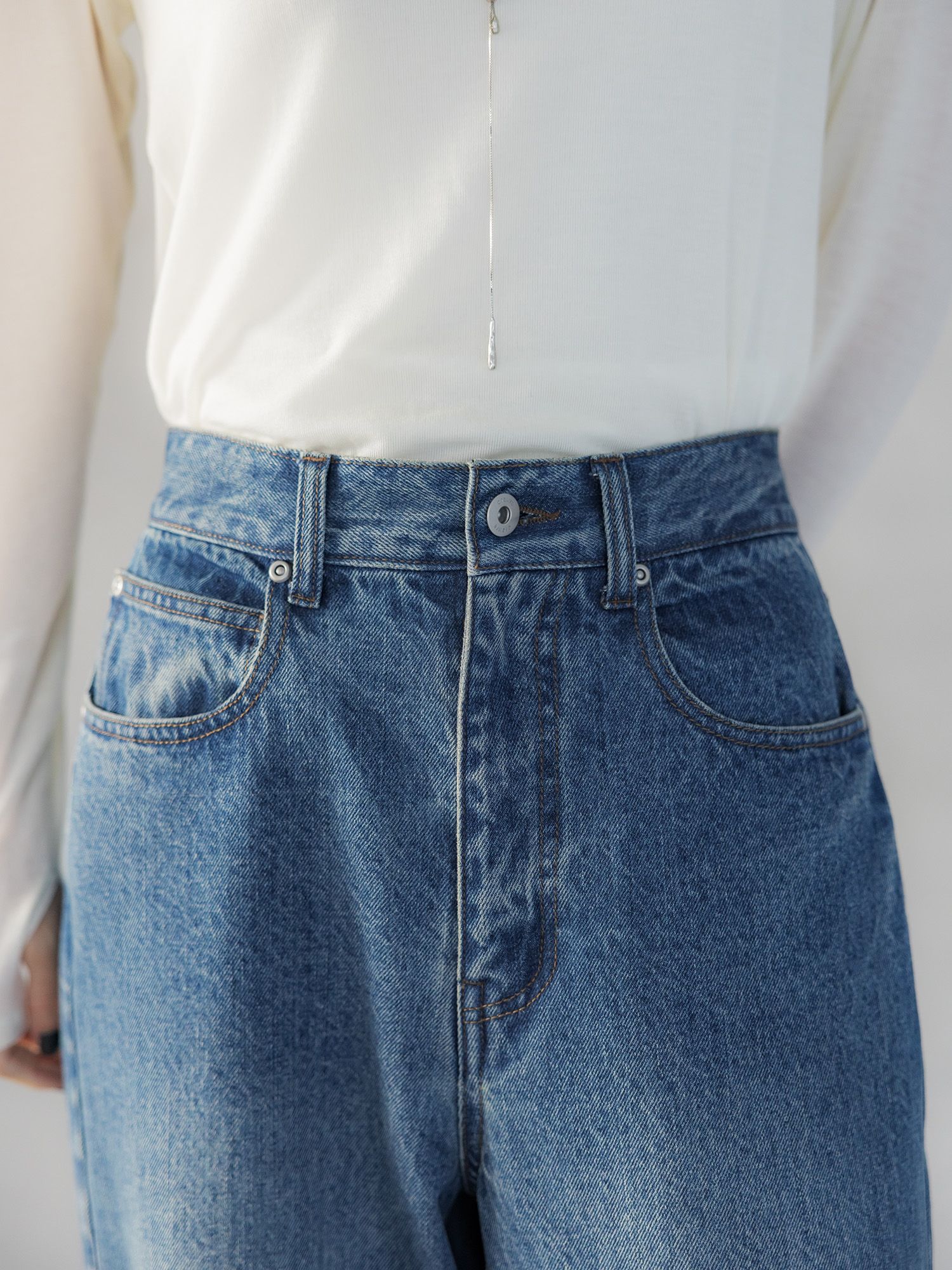 crewre online store / ソフトカーヴィーデニムパンツ