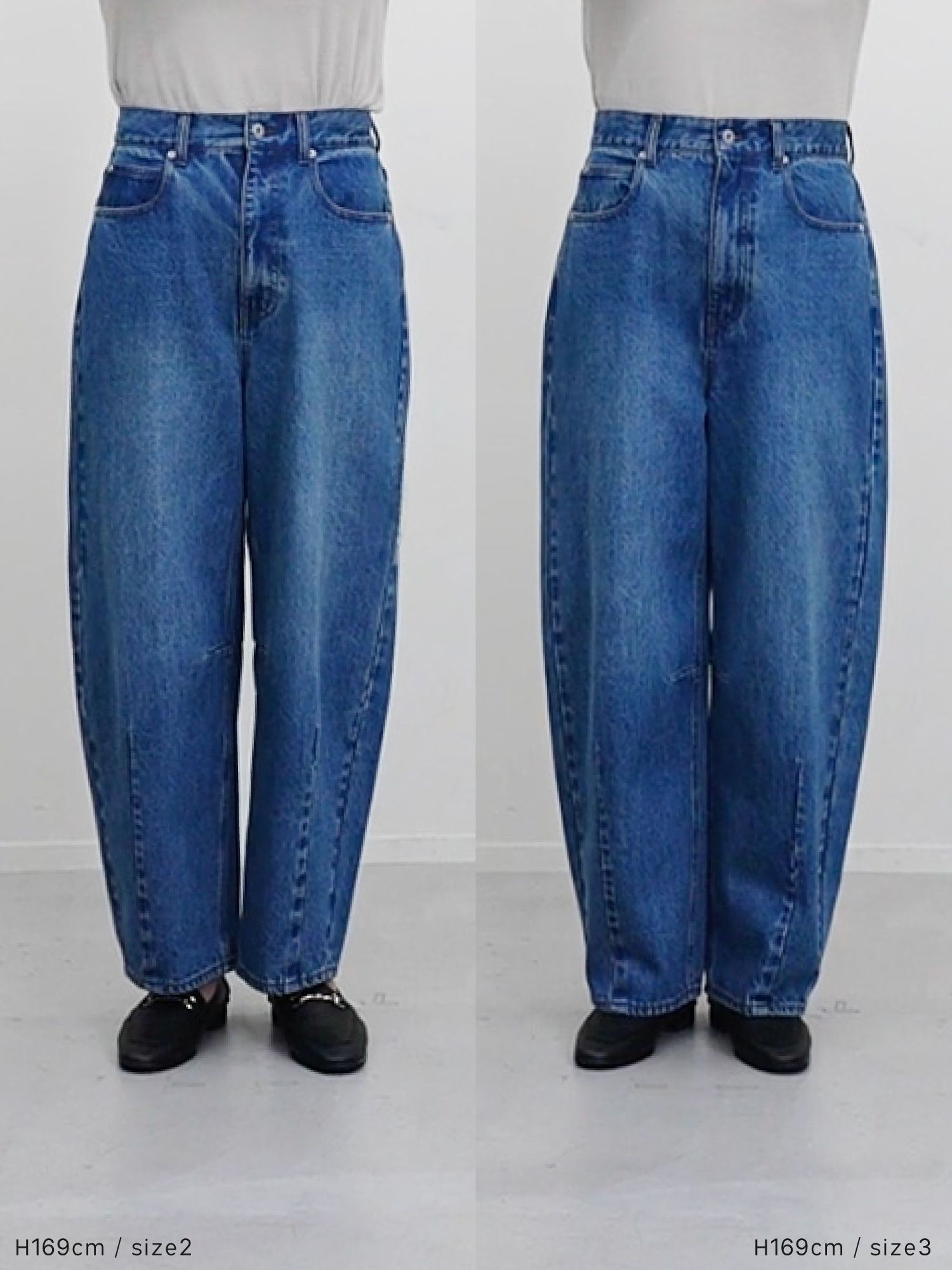 ソフトカーヴィーデニムパンツ