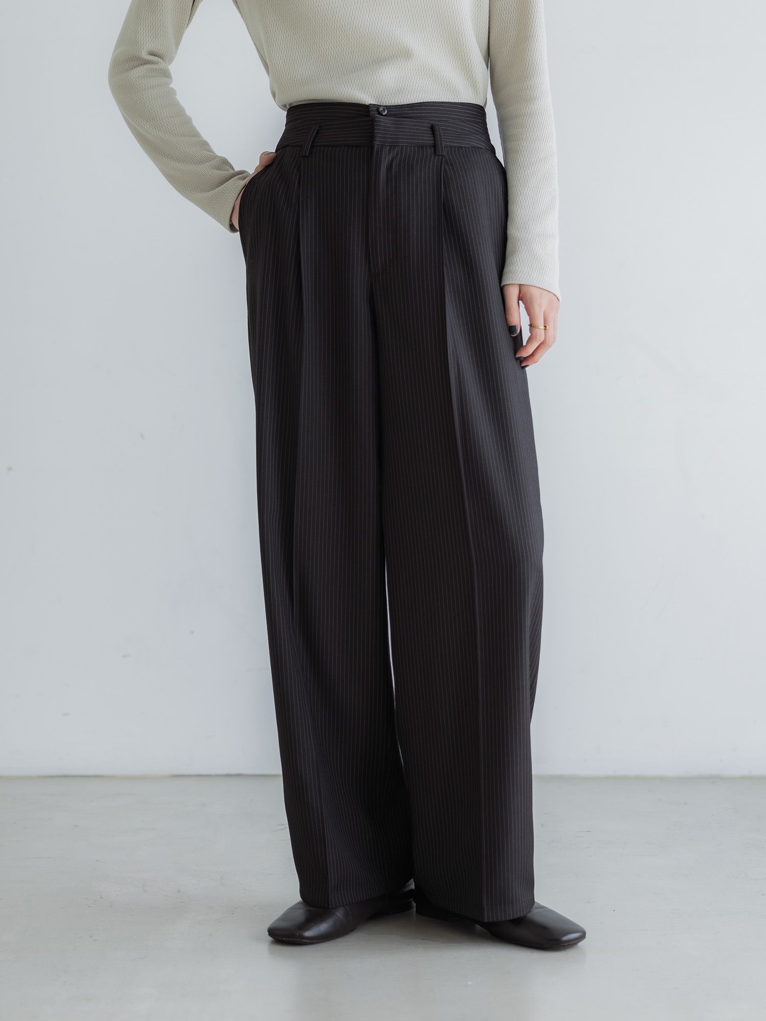 crewre online store / 2wayレイヤードストレートパンツ