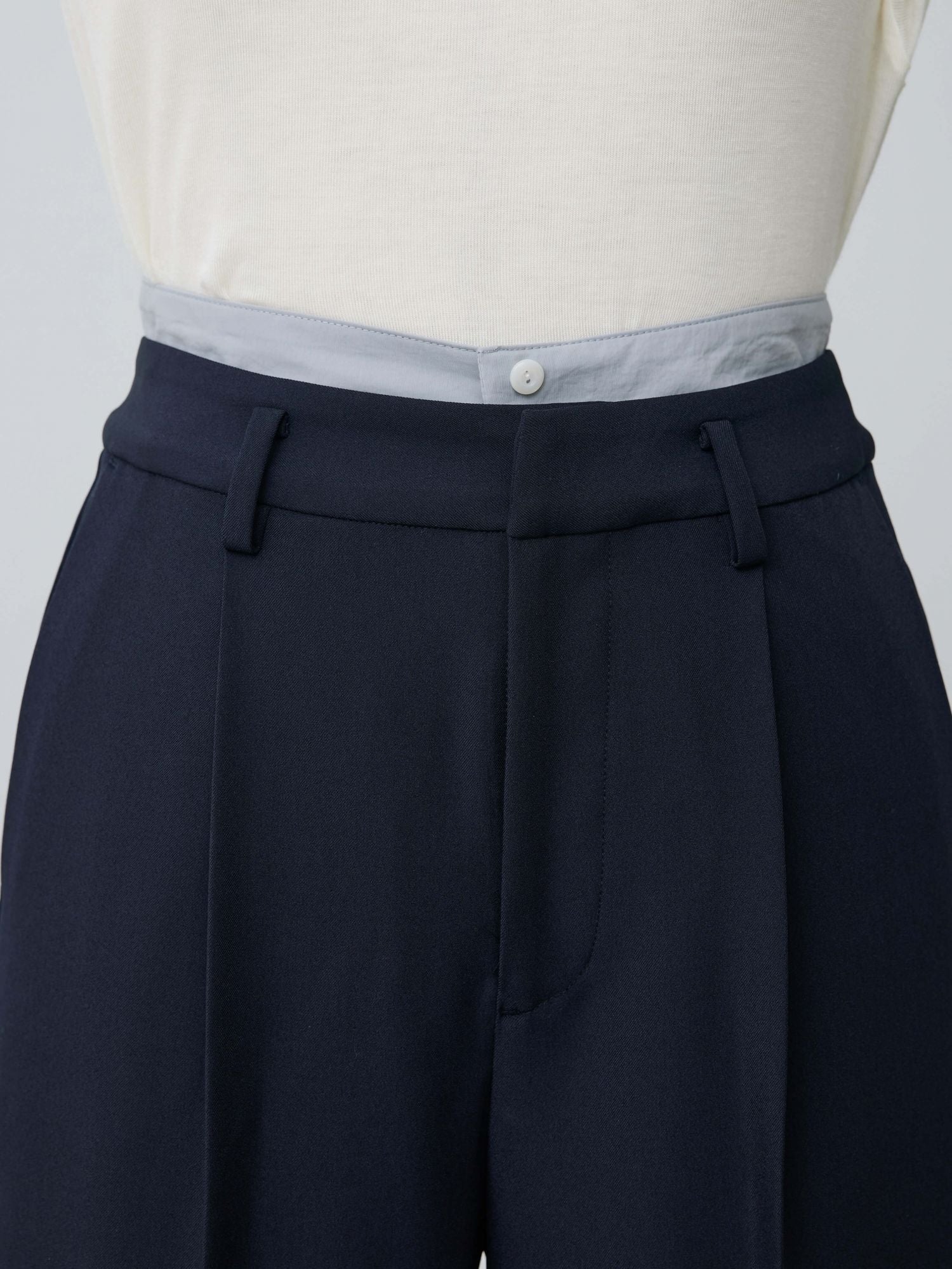 2wayレイヤードストレートパンツ