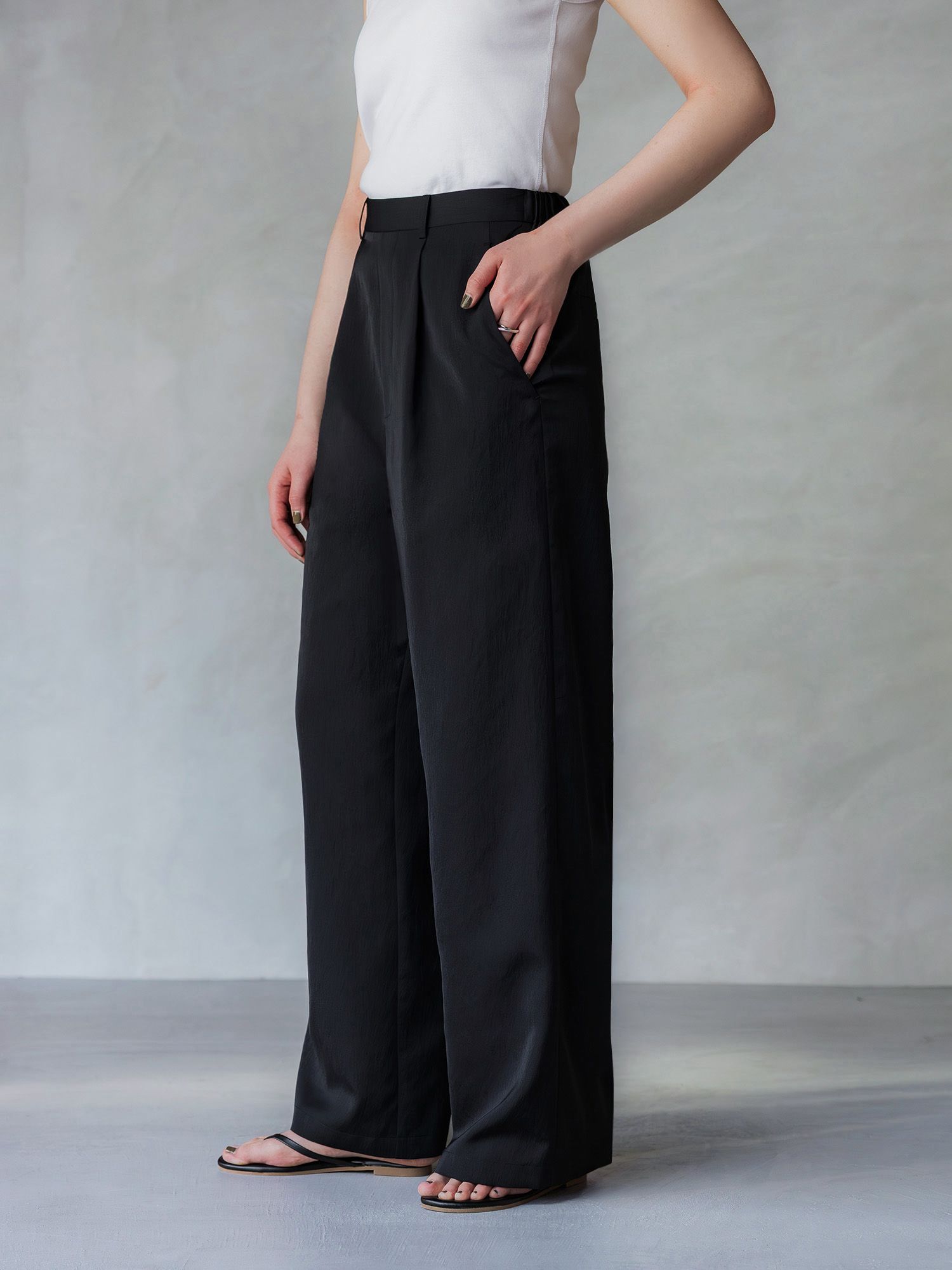 crewre online store / ウォッシャブルサテンスラックス crewre online store / ウォッシャブルサテンスラックス
