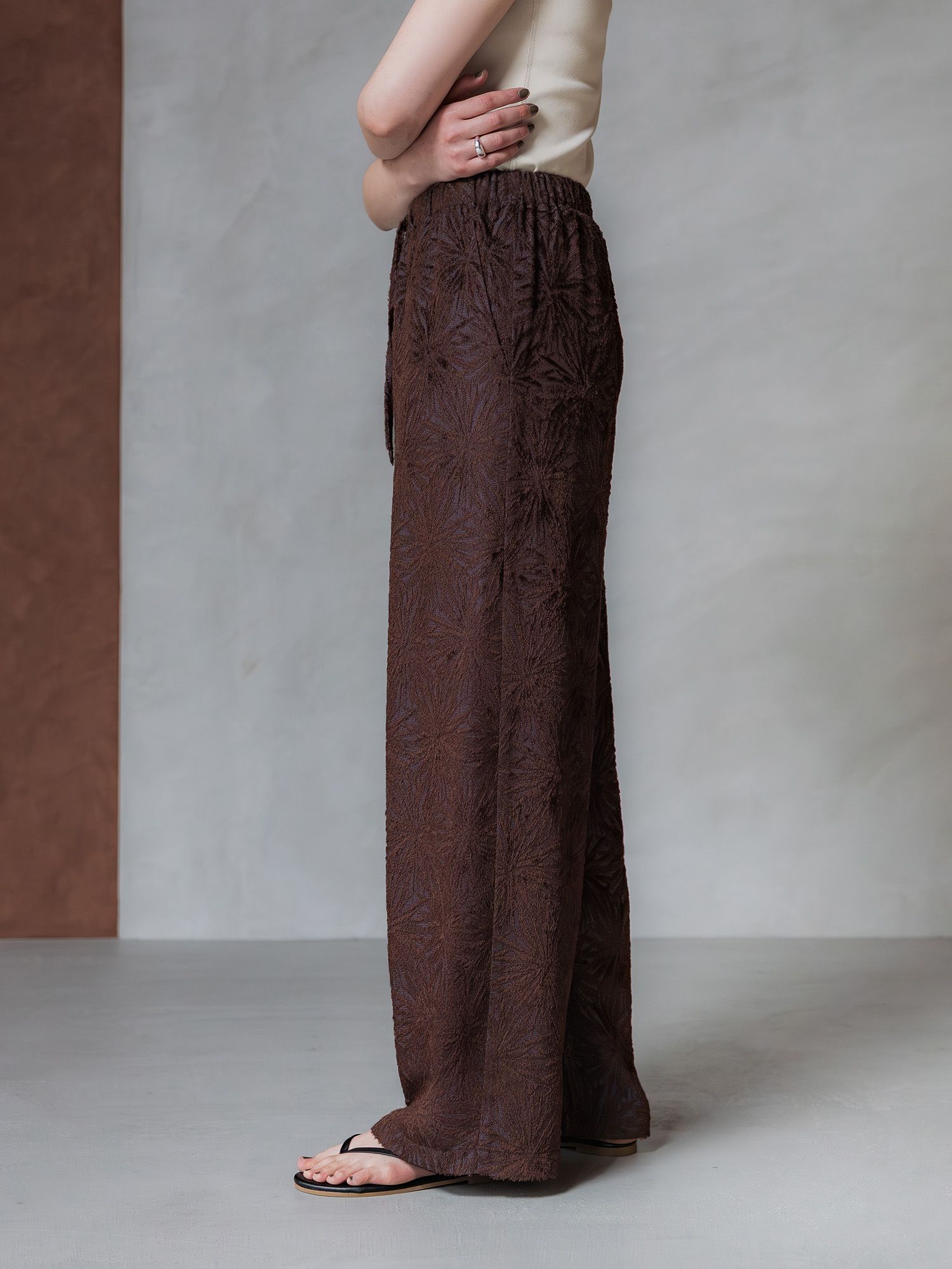 crewre online store / トリアセテートジャカードパンツ