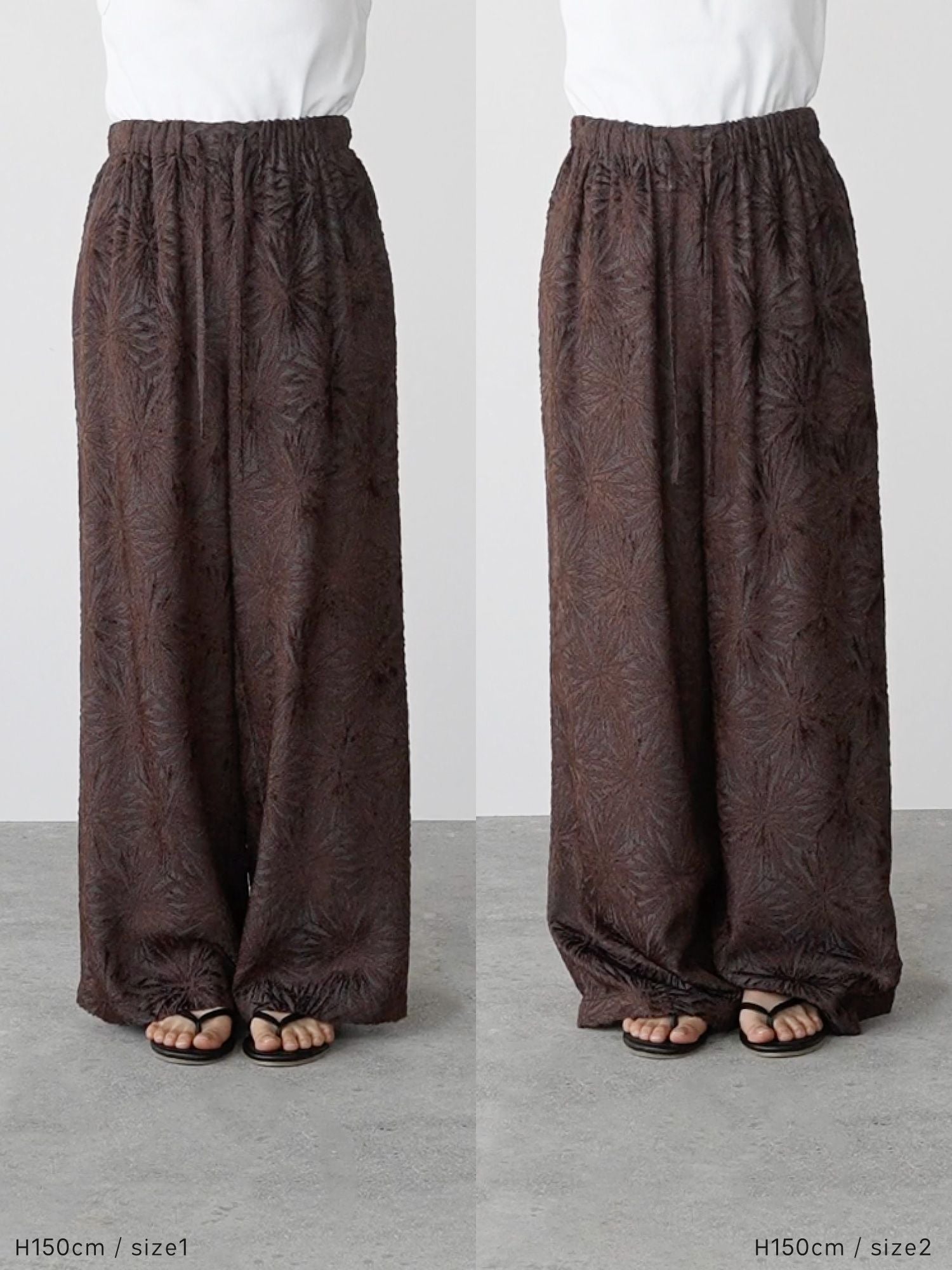 トリアセテートジャカードパンツ