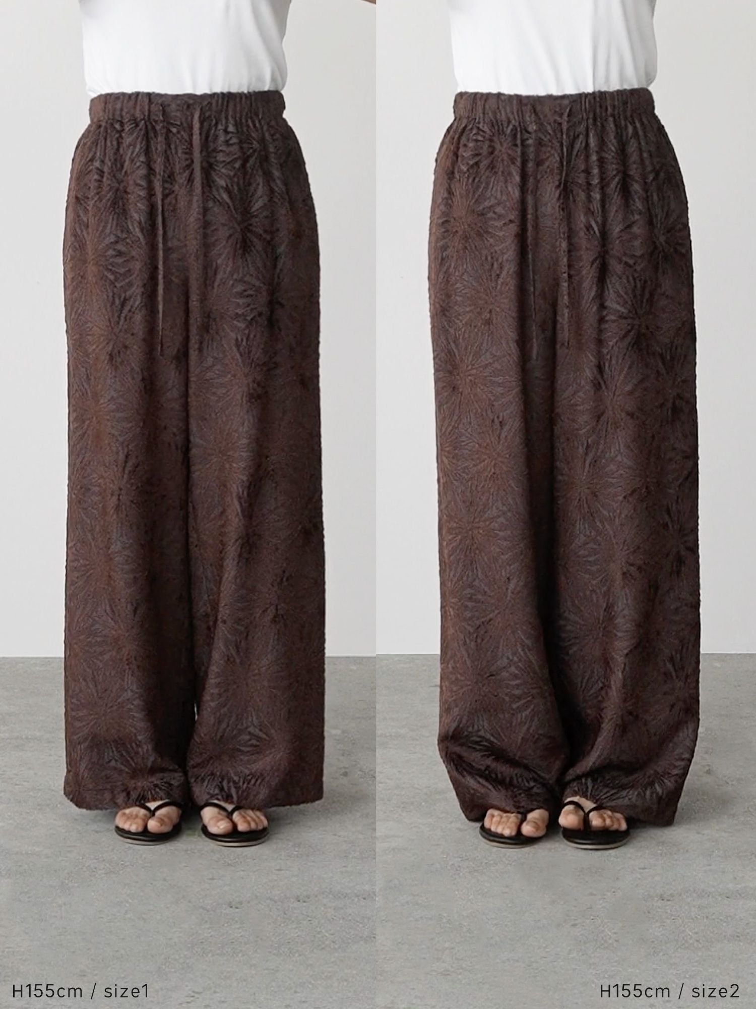 トリアセテートジャカードパンツ