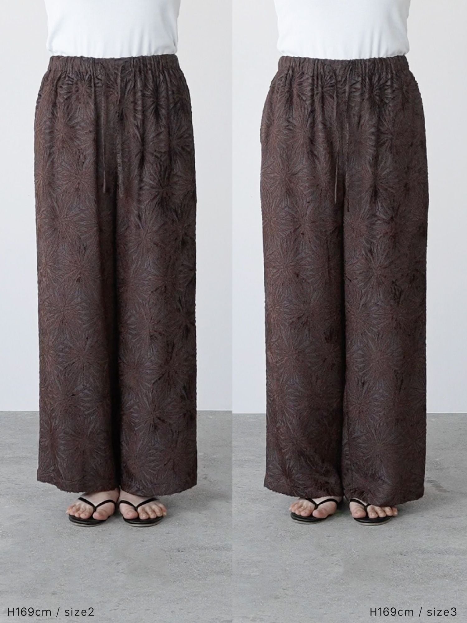 トリアセテートジャカードパンツ