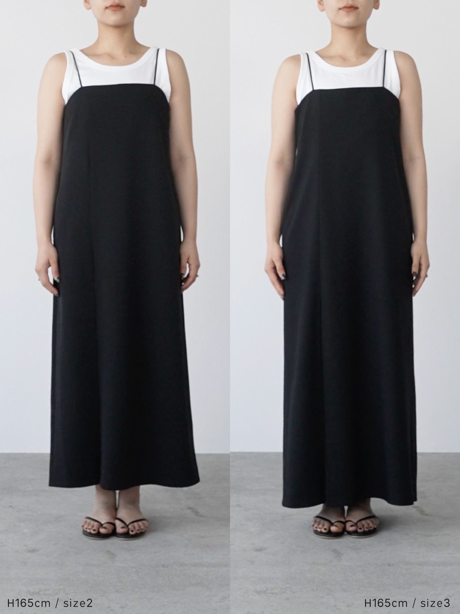 ボックスタックキャミワンピース