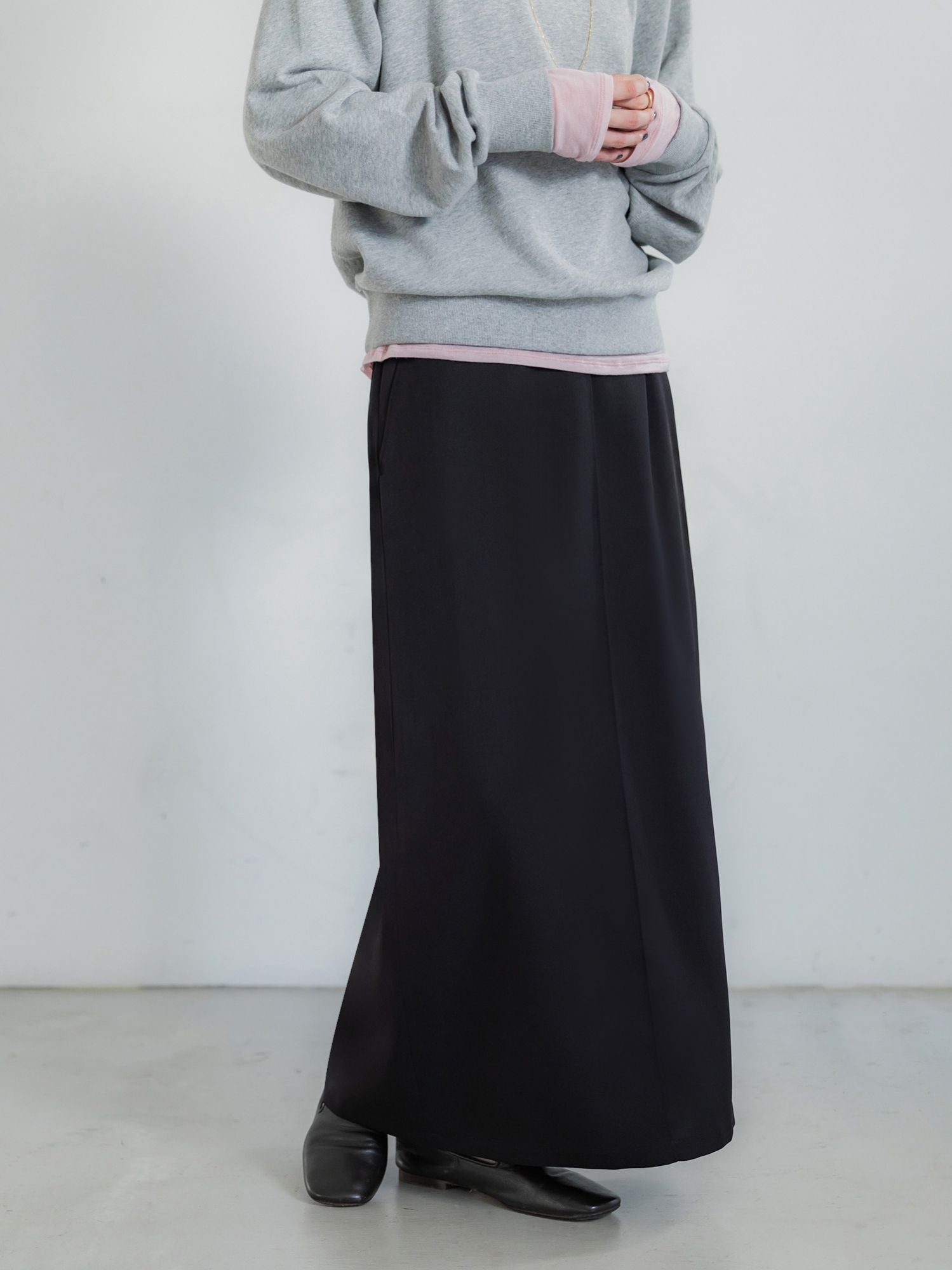crewre バックタックナロースカート BLACK 3 crewre online store / バックタックナロースカート