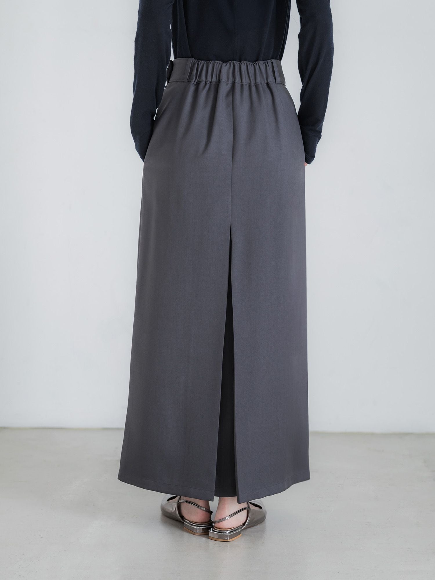 crewre　バックタックナロースカート　ブラック＆グレー　サイズ3 crewre online store / バックタックナロースカート