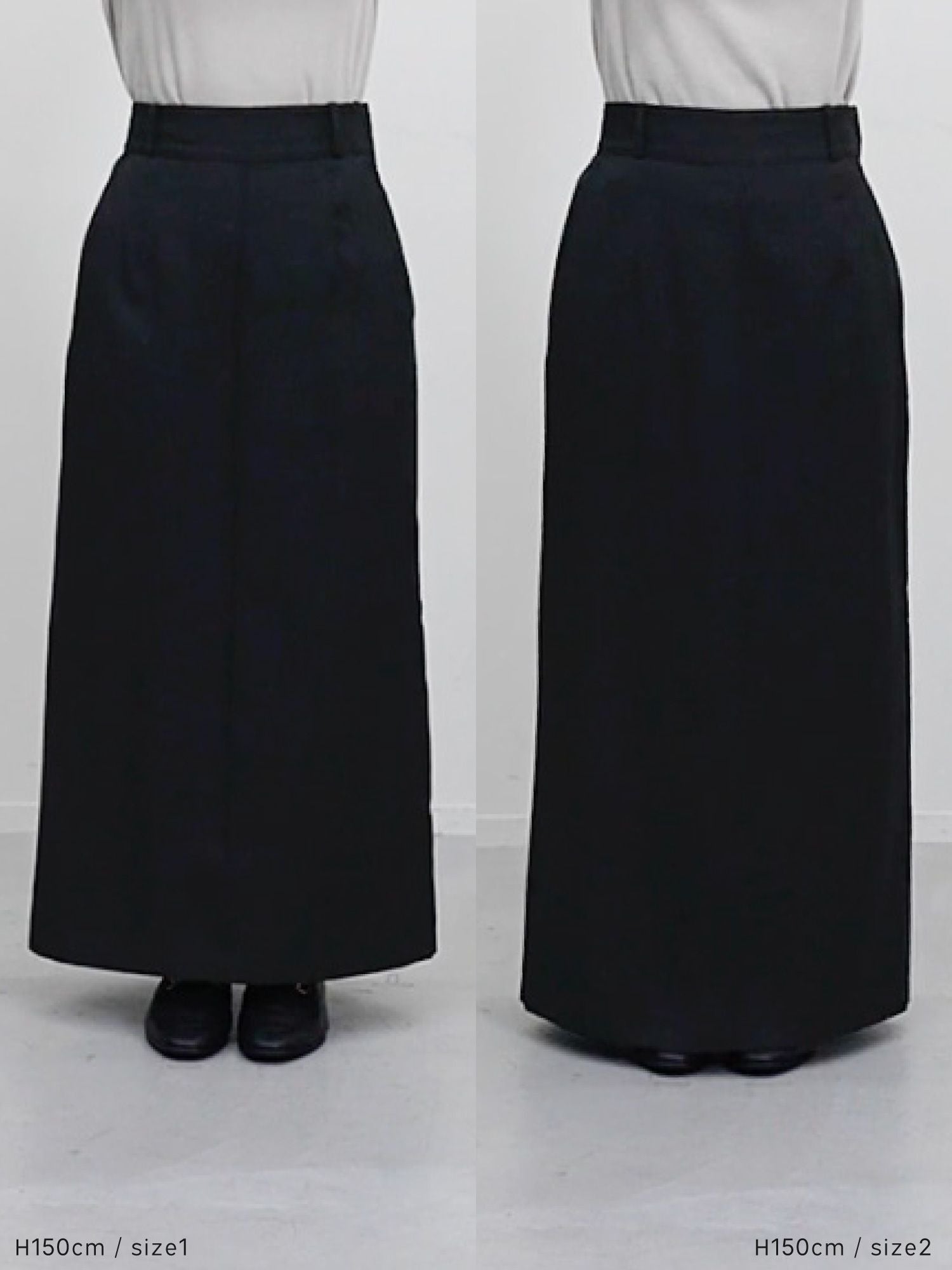crewre　バックタックナロースカート　ブラック＆グレー　サイズ3 crewre online store / バックタックナロースカート