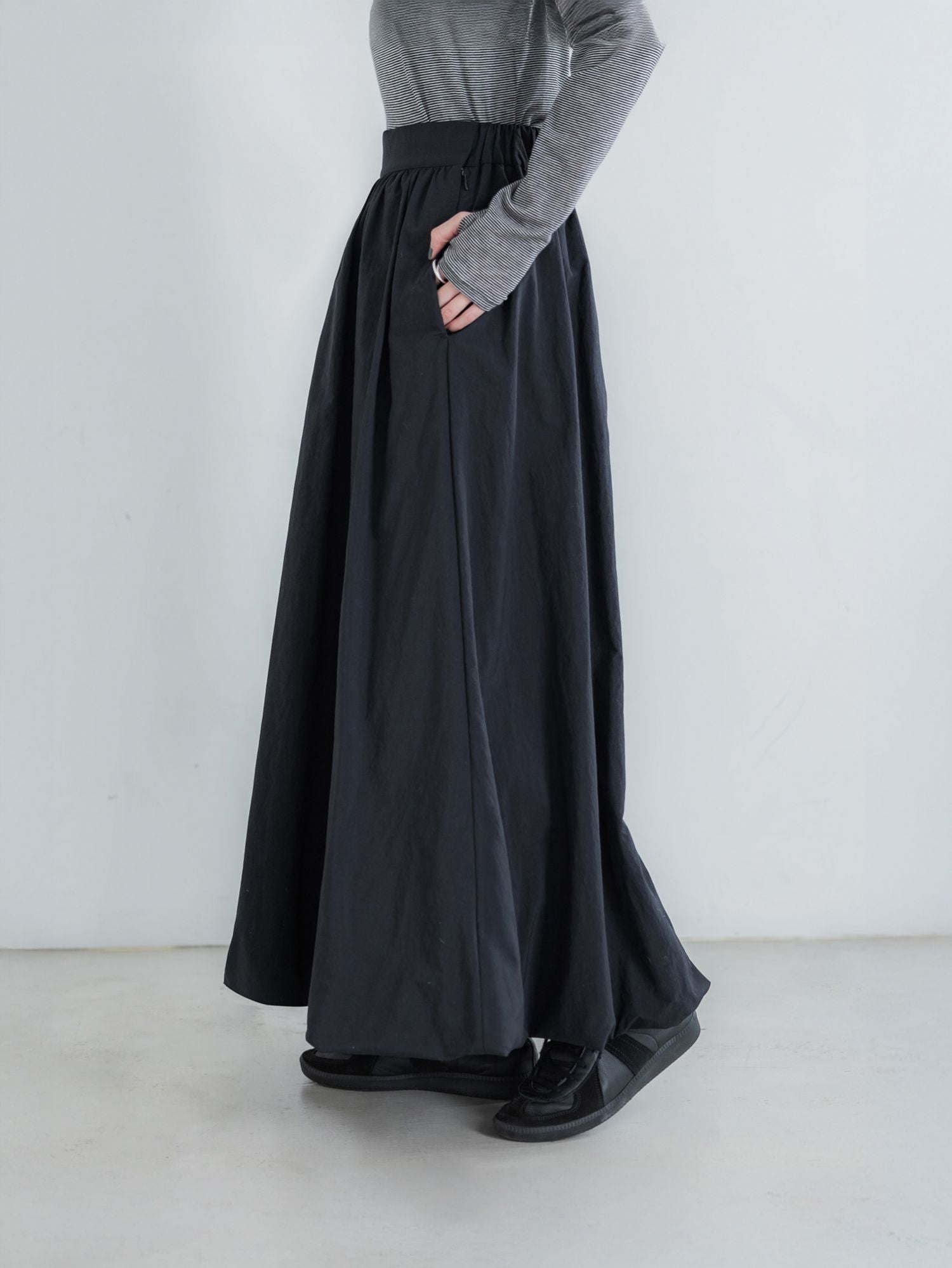 crewre online store / ナイロンドレープマキシスカート