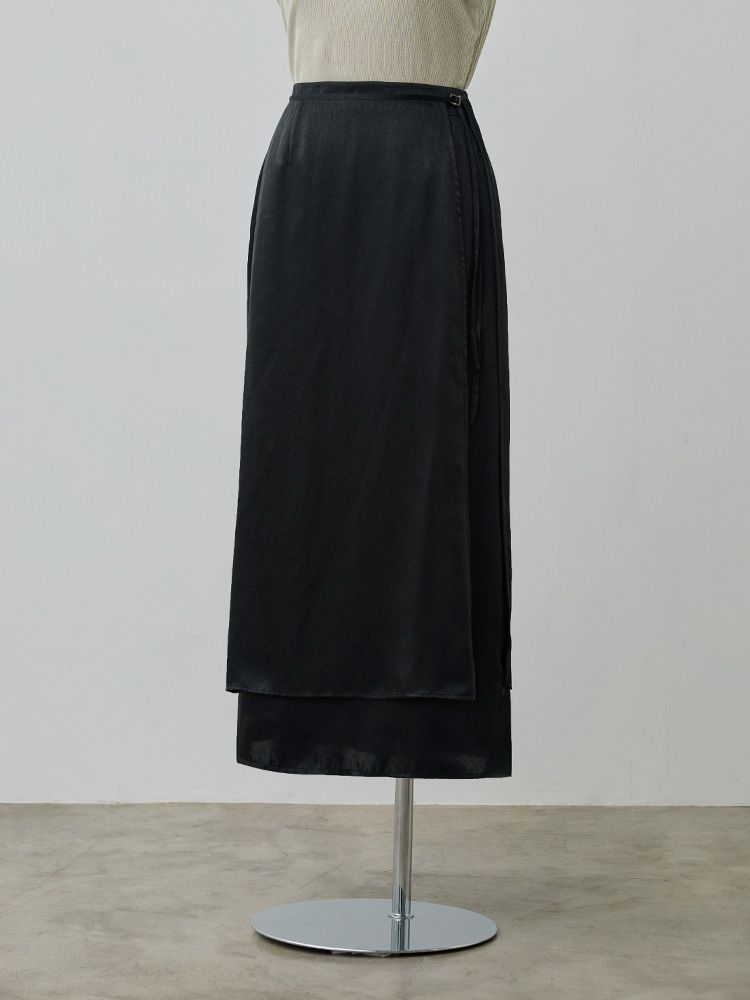 ラップレイヤードIラインスカート