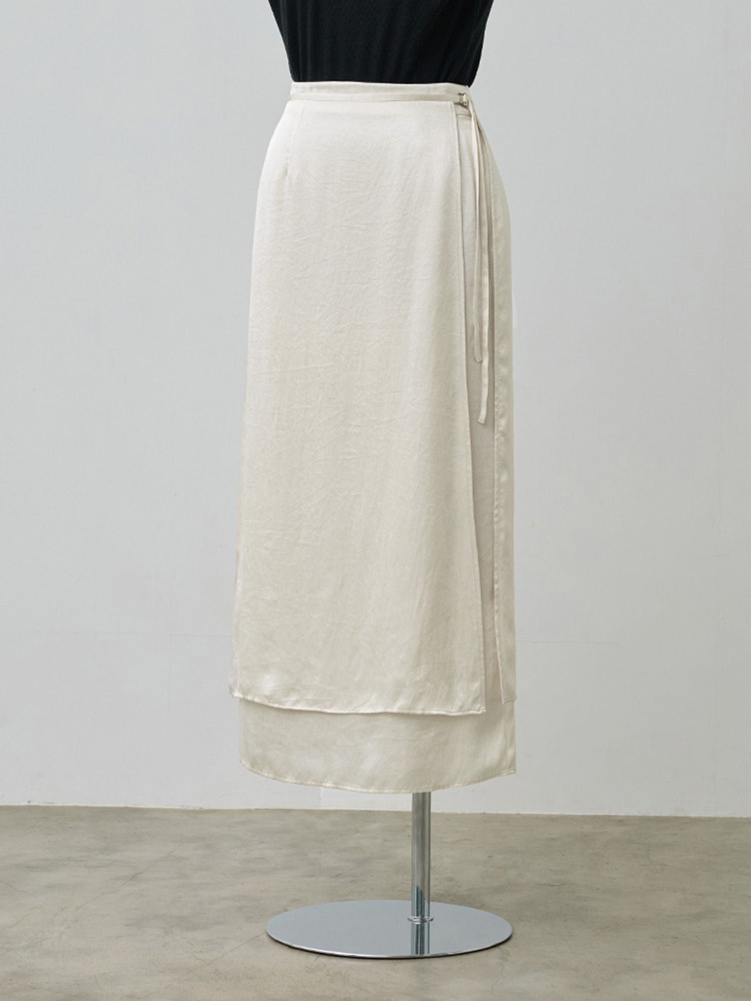 ラップレイヤードIラインスカート